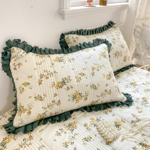 Colcha de algodón de fabricante, funda de cama, diseño de colcha, Sábana de encaje recortada con volantes, colcha acolchada - Product Image 3