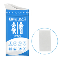 Kantong Urin Darurat Sekali Pakai 800ml Urinal Portabel Unisex untuk Perjalanan, Kemacetan Lalu Lintas, Berkemah, Kehamilan & Penggunaan Luar Ruangan