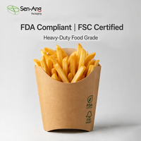 Boîte à frites personnalisée OEM en papier alimentaire imprimé pour kiosque de restauration rapide, Imbiss, plats à emporter, traiteur
