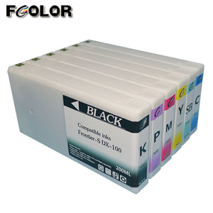 Cartouche <span class=keywords><strong>d</strong></span>'<span class=keywords><strong>encre</strong></span> compatible Fuji DX100 de qualité supérieure 200 ml CMYK bleu ciel rose pour imprimante Fujifilm Frontier-S DX100 - Product Image 1