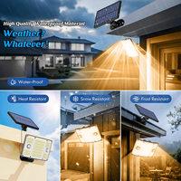 Lampe murale solaire LED OVO-045, type split, détecteur de mouvement PIR, 3 modes, télécommande, étanche, pour jardin, cour, allée, entrée de garage