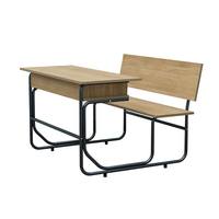 Banc d'école en bois pas cher, table standard, ensemble bureau et chaise individuels pour salle de classe à prix abordable