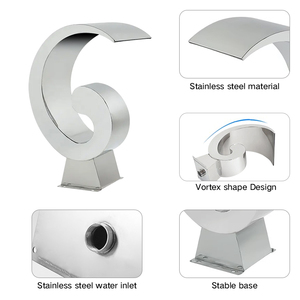 Fontaine cascade en acier inoxydable pour piscine et jardin, idéale pour la décoration aquatique en gros - Product Image 4