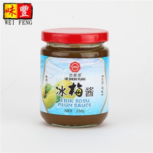 HACCP-jarra de vidrio OEM empaquetada al por mayor, 230g, salsa de inmersión china, mermelada de ciruela - Product Image 1