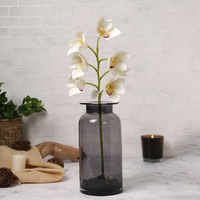 Tige d'orchidée Cymbidium artificielle en gros, orchidée de simulation, blanc rose orange vert, fleur décorative pour hôtel et intérieur