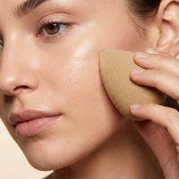Éponge de maquillage lavable super douce à base de plantes, écologique, sans latex, éponge de beauté bio, mélangeur cosmétique, houppette pour fond de teint