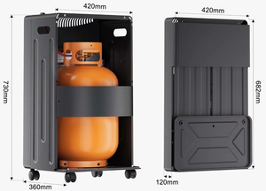 Nouveau modèle d'usine : <span class=keywords><strong>Chauffage</strong></span> mobile infrarouge à <span class=keywords><strong>gaz</strong></span> à flamme bleue 3,8 kW, <span class=keywords><strong>chauffage</strong></span> rapide avec protection anti-basculement et anti-surchauffe - Product Image 3