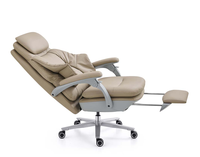 Chaise de bureau ergonomique de qualité supérieure avec fonction de chauffage et de massage, inclinable avec repose-pieds