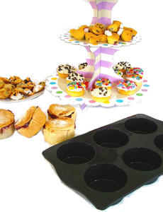 Teglia per Pudding Yorkshire Profonda con 6 Cavità Rotonde, <span class=keywords><strong>Stampo</strong></span> per <span class=keywords><strong>Muffin</strong></span> Jumbo a 6 Fori, Teglia da Forno per <span class=keywords><strong>Muffin</strong></span> e Torte, 2021 - Product Image 5