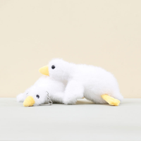 Vente en gros Pendentif en peluche d'oie blanche de dessin animé mignon porte-clés Peluche peluche poupée Animal en peluche personnalisé pour la promotion