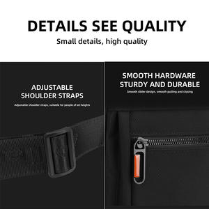 Bolsa de mensajero de nailon de moda al por mayor <span class=keywords><strong>para</strong></span> hombres y <span class=keywords><strong>adolescentes</strong></span> bolsas de pecho de viaje informales con decoración de letras impermeables - Product Image 4