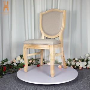 Sillas <span class=keywords><strong>Luis</strong></span> de Madera Maciza para Comedor, Muebles de Interior para Eventos y Banquetes de Hotel - Product Image 3