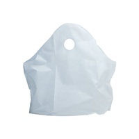 HDPE poly réutilisable vague top fourre-tout poignée en plastique sacs de livraison à emporter pour magasin de restaurant