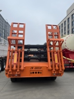 Semi-remorque à plateau surbaissé Huiteng à 3 essieux, 60T, essieux BPW, suspension mécanique, pour machines de construction
