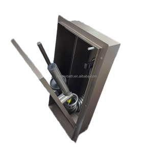 Moderne carrelage en acier inoxydable niche salle de bain toilette accessoires acier caché encastré bidet pulvérisateur toilette brosse chasse d'eau facile - Product Image 3