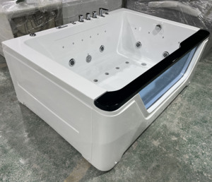 Bañera de Hidromasaje Rectangular <span class=keywords><strong>para</strong></span> Exteriores con Burbujas de Aire y Masaje Combinado <span class=keywords><strong>para</strong></span> Uso en el Baño - Product Image 3