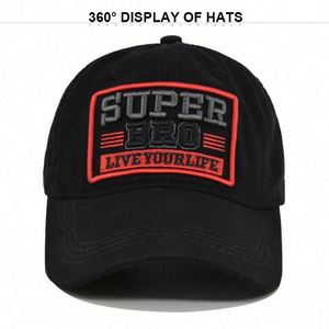 หมวกเบเร่ต์ทรงนิวส์บอยผ้าตาข่ายปักลายสำหรับผู้ชาย ผ้าฝ้ายสโตนวอชสุดเท่ห์ - Product Image 5