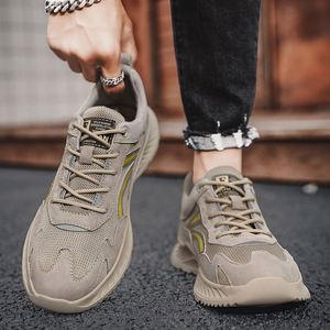 Nouvelles baskets de printemps pour hommes, en maille respirante, légères, à lacets, chaussures de course à semelle souple, chaussures décontractées - Product Image 4