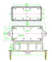 Boîte de boîtier de boîtier de périphérique de capteur IOT de boîtier de périphérique de capteur IOT 120X60x35mm