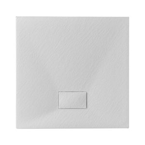 Plato de Ducha Rectangular Stone Essence Slim Quadro Blanco 80 x 80 cm con Desagüe de Suelo - Product Image 1