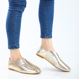 Scarpe antiscivolo traspiranti a punta quadrata-ballerine Casual autunnali da donna con Sole in gomma antiscivolo e stile minimalista <span class=keywords><strong>Chic</strong></span> - Product Image 4