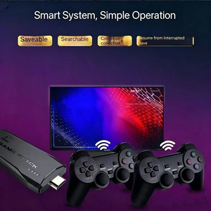 وحدة تحكم ألعاب تلفزيونية M8 بدقة 4K عالية الوضوح مع وحدة تحكم لاسلكية 2.4 جيجاهرتز وعصا ألعاب بذاكرة 32 جيجا و64 جيجا و128 جيجا، قابس أمريكي، يدعم اللاعبين المتعددين - Product Image 6