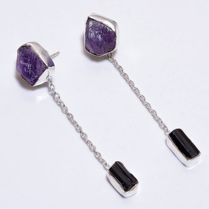 Natural Kyanite Aquamarine Tanzanite Women <b>Earrings</b> for Christmas Sale 925 Sterling <b>Solid</b> <b>Silver</b> Jewelry Custom Made Wholesale - Product Image 2