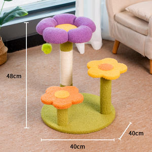 Arbre d'activités pour chat, nouveau style 2024, structure à 4 niveaux, tour d'escalade pour chaton, griffoir pour chat en forme de fleur - Product Image 6