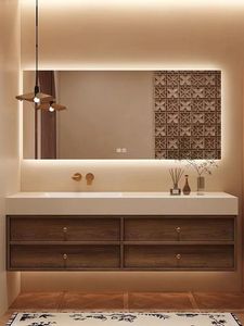 Armoire de salle de bain murale unique ensemble de vanité de salle de bain américaine flottante pour la maison hôtel salle de bain 2024 chaude - Product Image 4