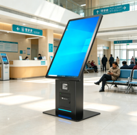 Terminal de commande de nourriture à écran tactile de 21,5 pouces, borne de libre-service avec lecteur de code-barres SDK pour une utilisation en intérieur, supermarchés, restaurants