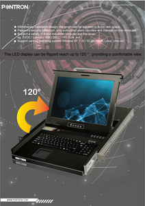 1U 8Port <span class=keywords><strong>VGA</strong></span> KVM beralih 17 inci Rackmount <span class=keywords><strong>VGA</strong></span> KVM konsol 4-16 Port LCD KVM laci - Product Image 2