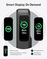 Banque d'alimentation Anker MagGo certifiée Qi2, charge ultra rapide 15W, batterie de 10000mAh avec écran intelligent et support pliable