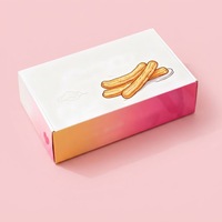 Boîte à churros biodégradable personnalisée, recyclable, de qualité alimentaire, pour pâtisserie, gâteaux, beignets, biscuits