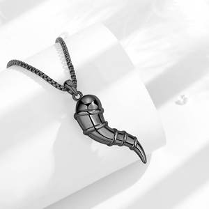 Changda 925 gioielli in <span class=keywords><strong>argento</strong></span> placcato oro 18k oro italiano <span class=keywords><strong>corno</strong></span> <span class=keywords><strong>collana</strong></span> vermeil per gli uomini - Product Image 6