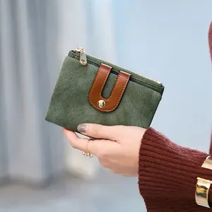 MIYIN-cartera pequeña de alta calidad para mujer, billetera pequeña de piel sintética suave y plegable, Mini monedero con ventana de identificación