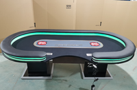 Table de jeu classique personnalisée de 96 pouces table de poker avec pied en bois