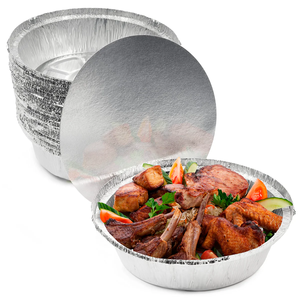 Aluminum Round Foil <strong>Tray</strong> with Lids 23 cm Diameter for <strong>UK</strong> Market - Product Image 3