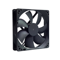 Ventilateur de refroidissement pour ordinateur en plastique à roulement à billes sans balais DC 12V 24V haute vitesse 120mm 120*120*25mm avec CE RoHS