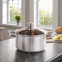 Happycooking Quirurg Set Peralatan Dapur Stainless Steel Harga Terbaik Panci Logam Baterai Panci untuk Memasak di Rumah