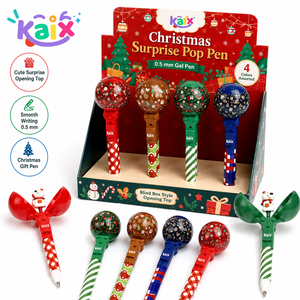 KAIX-Ensembles <span class=keywords><strong>de</strong></span> stylos gel <span class=keywords><strong>de</strong></span> Noë<span class=keywords><strong>l</strong></span> Pop Surprise OEM pour boutique <span class=keywords><strong>de</strong></span> cadeaux, écriture lisse, nouveauté, 0.5mm - Product Image 4