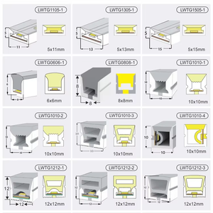 Canal de câble flexible en caoutchouc de silicone encastré, classé IP67, <span class=keywords><strong>pour</strong></span> bande lumineuse <span class=keywords><strong>LED</strong></span> néon avec éclairage latéral, dimmable - Product Image 4