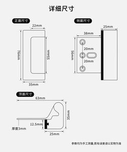 Strong Anti-Theft Door Latch <b>Hook</b> Reverse Lock <b>Snap</b> Fastening for Bathroom Bedroom Kitchen Living Room Doors Alloy Material - Product Image 2
