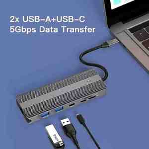 Innopro 11-in-1 bốn hiển thị USB C HUB 4K/60Hz 4 Docking trạm 4 USB 3.0 giao diện - Product Image 5