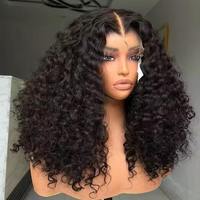 Peluca de Cabello Humano Natural Virgen con Encaje Frontal HD Completo 13x4 Sin Pegamento, Rizada Profunda Estilo Vietnamita, India y Birmana