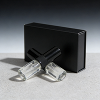 Flacon de parfum miniature en verre personnalisé avec logo, échantillon de parfum 1 ml 2 ml 3 ml, flacon vaporisateur de parfum de poche avec boîte d'emballage en papier