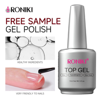 RONIKI Gel de finition brillant résistant aux taches, durcissement UV LED, vernis à ongles professionnel, fournitures de manucure, emballage personnalisé OEMODM