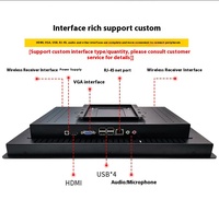 Nouvel écran tactile industriel capacitif IPS personnalisé 10,1/15,6 pouces, cadre ouvert, Linux Android, affichage 1920x1080 VGA USB, usage professionnel