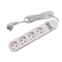 EU Schuko Smart WiFi Plug Enchufes de 4 salidas con 2 * USB y 1 * Regleta de alimentación tipo C