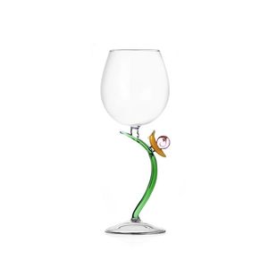 Snail Glass Red Wine Glass Artistic Stem Design Decorative <b>Drinkware</b> - Product Image 1