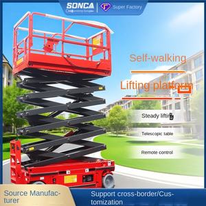 Plataforma Elevadora Hidráulica de Tijera de 6-12 M para Trabajo Aéreo en Exteriores, Elevador Automático Hidráulico con Carro de Desplazamiento Ascendente - Product Image 5